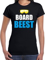 Apres ski t-shirt Board Beest zwart  dames - Wintersport shirt - Foute apres ski outfit/ kleding/ verkleedkleding 2XL