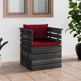 Decoways - Tuinfauteuil met kussens pallet grenenhout