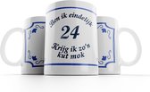 Kut mok 24 jaar |Ben ik eindelijk 24 jaar krijg ik zo’n kutmok| Mok verjaardag |Cadeau mok| Grappige mok | Kuttegel 24 jaar