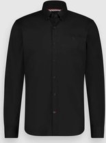 Twinlife Heren Basic Plus - Overhemden - Lichtgewicht - Elastisch - Zwart - L