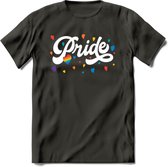 Pride T-Shirt | Grappig LHBTIQ+ / LGBTQ / Gay / Homo / Lesbi Cadeau Shirt | Dames - Heren - Unisex | Tshirt Kleding Kado | - Donker Grijs - M