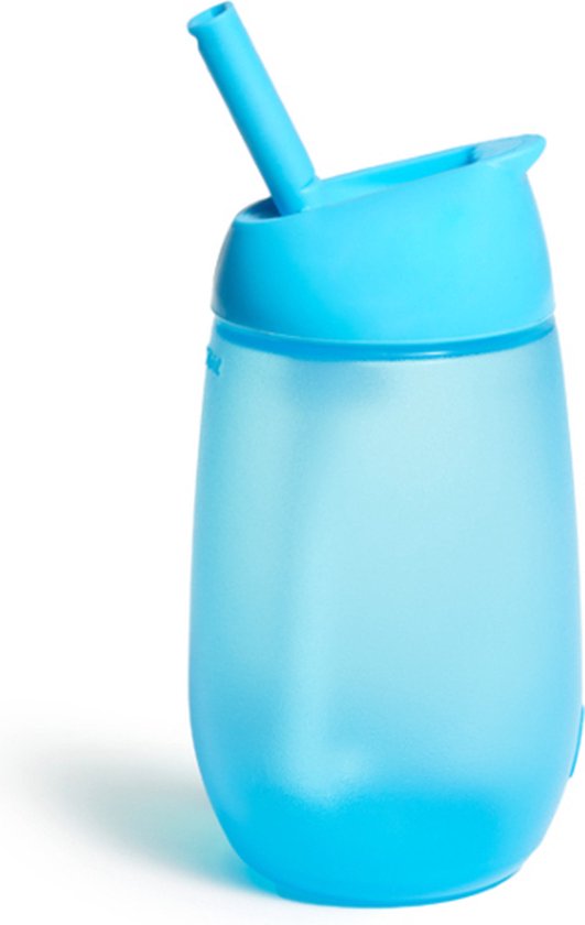 Munchkin Simple Clean Rietjesbeker - Eenvoudig te reinigen - Antilek - Vaatwasser bestendig - Vanaf 12 maanden - Kleur Blauw