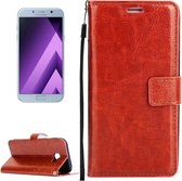 LuxeBass Hoesje geschikt voor Samsung Galaxy A5 (2017) / A520 hoesje book case bruin - telefoonhoes - gsm hoes - telefoonhoesjes