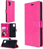 LuxeBass Hoesje geschikt voor OnePlus 8T - Bookcase Roze - portemonnee hoesje - telefoonhoes - gsm hoes - telefoonhoesjes