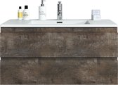 Badplaats Badkamermeubel Set Angela 190cm - Stone Ash - Badmeubel met Wastafel
