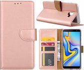 LuxeBass Hoesje geschikt voor Samsung Galaxy J6+ (2018) - Bookcase Rose Goud - portemonnee hoesje - telefoonhoes - gsm hoes - telefoonhoesjes