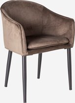 Lucy’s Living Luxe Eetkamerstoel HIER Champagne – ø 54,5x57x76 cm – hotel chique - binnen – meubilair – meubels – stoelen – wonen – interieur