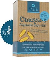 Testa Omega-3 Algenolie - Hoogste concentratie DHA & EPA - Vegan Omega 3 - 60 Capsules - Plantaardig Voedingssupplement