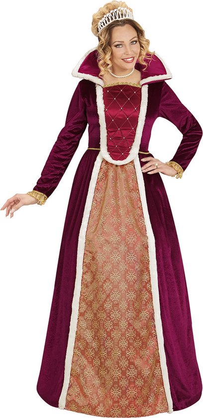 Widmann - Koning Prins & Adel Kostuum - Royal Queen Mary - Vrouw - Rood - Medium - Carnavalskleding - Verkleedkleding