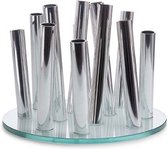 Philippi - Bloemenvaas - Glas & Gepolijst Aluminium - 24 cm
