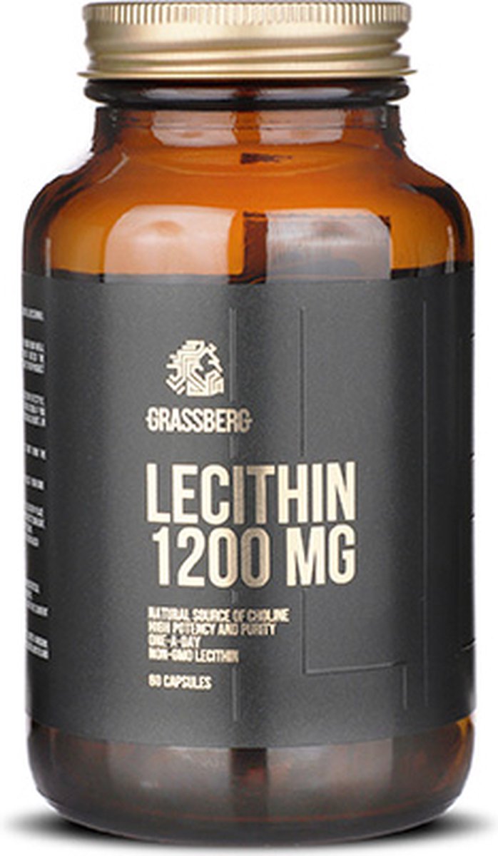 Goedkoopste Grassberg Lecithin 1200 mg (60 Caps) Unflavoured - Vitaminen, mineralen & gezondheid - Vetzuren