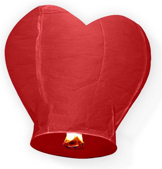 3x wensballon rood hart 100 cm