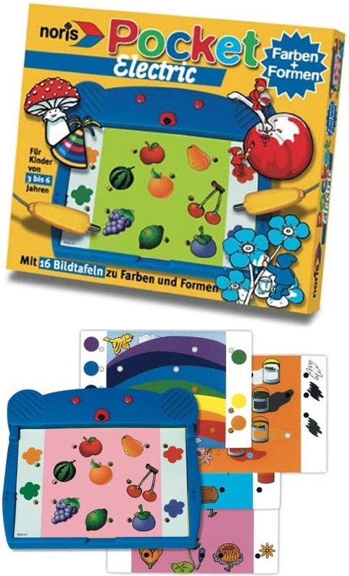Afbeelding van het spel Noris Pocket electric 16 Kaarten Kleuren en Vormen