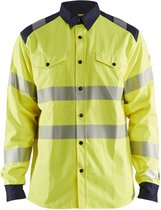 Blaklader Multinorm overhemd 3239-1517 - High Vis Geel/Marineblauw - XS
