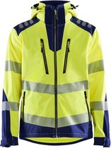 Blaklader Softshell jack High Vis 4491-2513 - High Vis Geel/Marineblauw - L