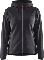 Blaklader Gebreid damesjack met softshell 5941-2536 - Donkergrijs/Zwart - L