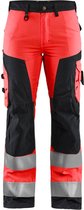 Blaklader Dames werkbroek High Vis zonder spijkerzakken 7155-1811 - High Vis Rood/Zwart - D25