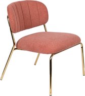 Fauteuil josefien gold frame (set van 2) - Gold Pink