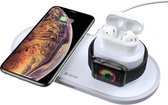 Draadloze Oplader - 3 in 1 - Oplaadstation - Docking Station - Voor iPhone Apple Watch en Airpods - Wit