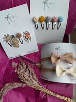 Haarverzorging baby haarbandjes haarclipjes eerste lokjes babyhaar geschenkset babyuitzet fijn haar haaraccessoire voor meisjes baby kraampakket kraamcadeau haarclip cadeautip babyshower gend