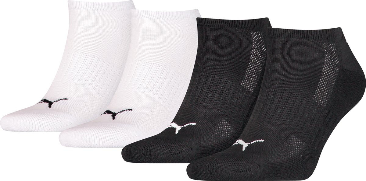 PUMA heren cushioned 4P sneakersokken & Zwart