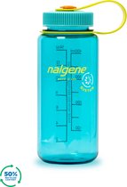 Nalgene Wide-Mouth Bottle - drinkfles - 16oz - BPA free - SUSTAIN - Cerulean