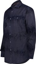 Compañeros overhemd Printed Flock Navy 100% Tencel (S)