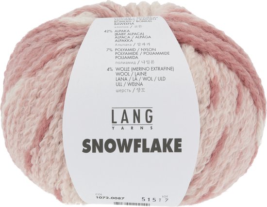 Wijde selectie Blaast op tolerantie Lang Yarns Snowflake - kleur rood/wit - 1072.0087 - 50 gram - 115 meter -  47% katoen... | bol.com