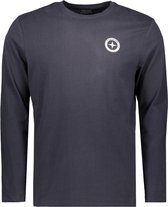 Haze & Finn T-shirt Tee Iconic Badge Ls Mu17 0011 Dark Navy Mannen Maat - XL