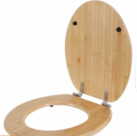 natuurkundige krom Vlekkeloos Bamboe toilet bril - bathroom toilet seat | bol.com