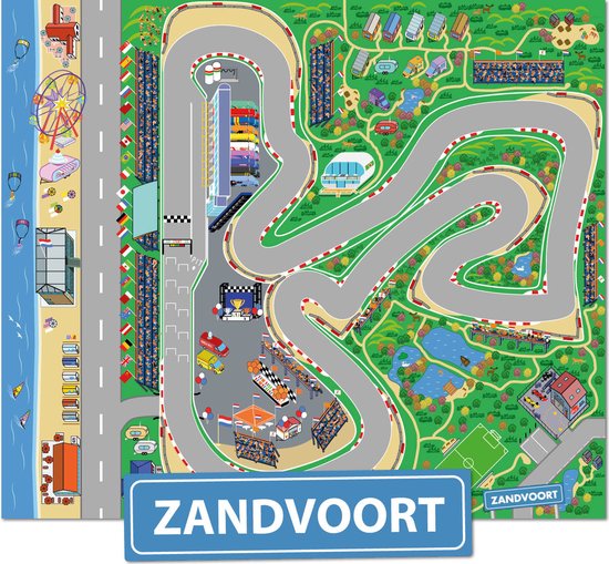 Carperoo Circuit Zandvoort Speelkleed - Speelmat - 130x160cm - Speelmat  Baby -... | bol.com