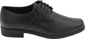 Veterschoenen- Casual schoenen- Mannen comfort schoenen 1162- Leer- Zwart 41