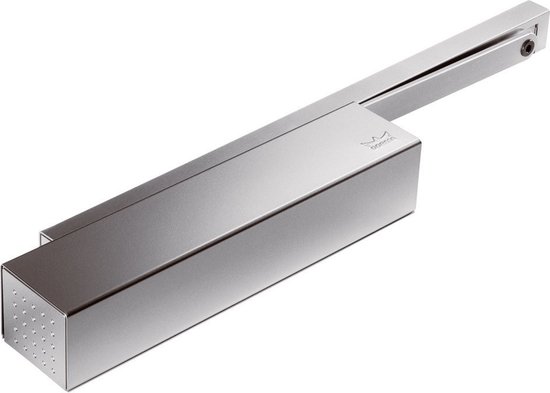 Dorma TS92 deurdranger in geborsteld metaal.