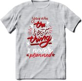 You Are The Best Thing - Valentijn T-Shirt | Grappig Valentijnsdag Cadeautje voor Hem en Haar | Dames - Heren - Unisex | Kleding Cadeau | - Licht Grijs - Gemaleerd - M