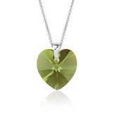 Montebello Ketting Fleur HZ460 - Swarovski® Hart - 925 Zilver Gerhod. - Ø14mm - 42cm