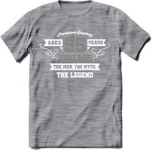 95 Jaar Legend T-Shirt | Zilver - Wit | Grappig Verjaardag en Feest Cadeau | Dames - Heren - Unisex | Kleding Kado | - Donker Grijs - Gemaleerd - XXL