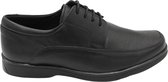 Herenschoenen- Comfort schoenen 1098- Leather- Zwart- Maat 44