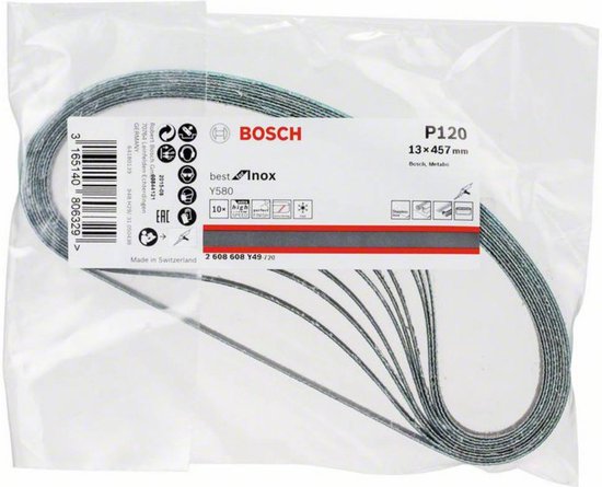 Foto: Bosch professional y580 schuurband 13x457 mm korrel 120 ve 10 2608608y49