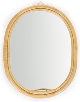 Childhome - Ovale Spiegel Met Haakje - Rotan - 32x35 cm