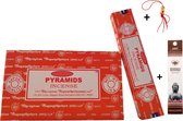 2 pakjes met 15 gram - Wierook - Wierookstokjes - Incense sticks - Pyramids - Pyramides + 5 Mini Wierookstokjes + Gelukspoppetje