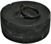 Deurstopper  - stenen deurstopper  - 17 cm rond - zwarte steen