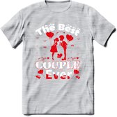 The Best Couple Ever - Valentijn T-Shirt | Grappig Valentijnsdag Cadeautje voor Hem en Haar | Dames - Heren - Unisex | Kleding Cadeau | - Licht Grijs - Gemaleerd - L