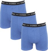 UOMO 3-Pack heren boxershorts Blauw maat L