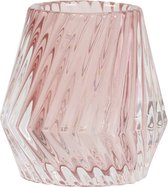 Theelicht Ø8,5x8,5 cm KEANU glas licht roze 7717795
