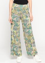 LOLALIZA Broek met paisley print - F - Lime - Maat XL