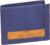 Mustang Bozen leather wallet side opening blauw