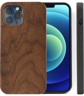 Brisa Gaia - Apple Iphone 12/13 pro - Luxe houten telefoonhoesje - Beschermend - Duurzaam - walnoothout