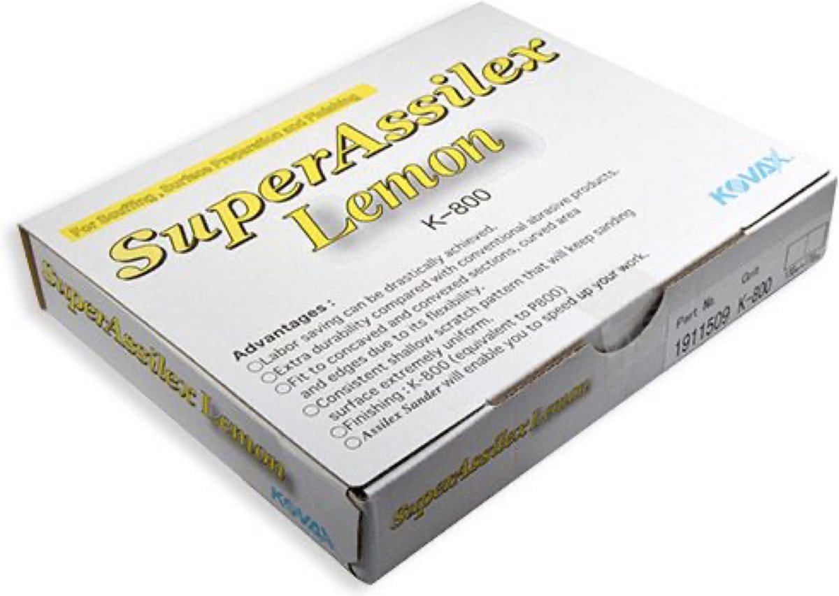 Kovax I SuperAssilex I Lemon I K800 I Sheets I Schuurpapier