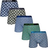 5 x Boxershorts - Grand man - Patroon in diverse kleuren - Boxershorts - Maat 3XL