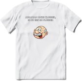 Abraham onze klusser T-Shirt | Grappig Abraham 50 Jaar Verjaardag Kleding Cadeau | Dames – Heren - Wit - 3XL